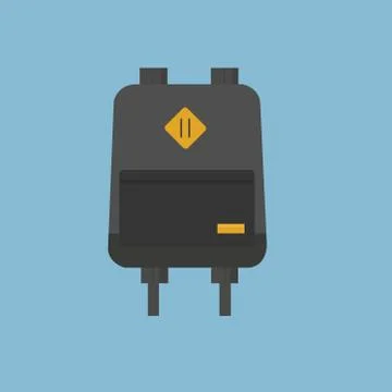 Gray backpack Stock Illustration