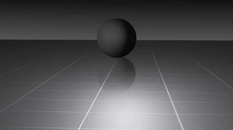 Gray ball on the grid Stock Footage 45034048
