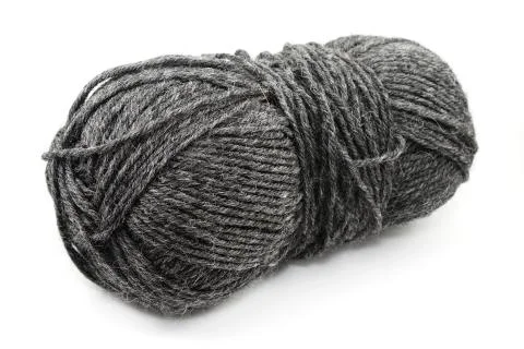 Gray ball of wool Stock Photos
