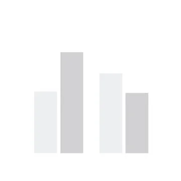 Gray bar graph isolated against white background Illustrazione stock