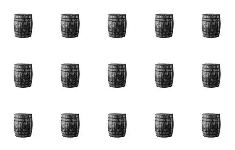 Gray barrel pattern basis stained stands on an isolated background design win Stock Photos