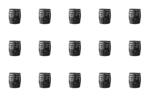 Gray barrel pattern basis stained stands on an isolated background design win Stock Photos