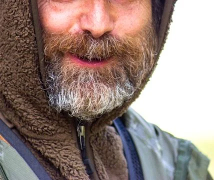 A gray beard with a chin Stock Photos