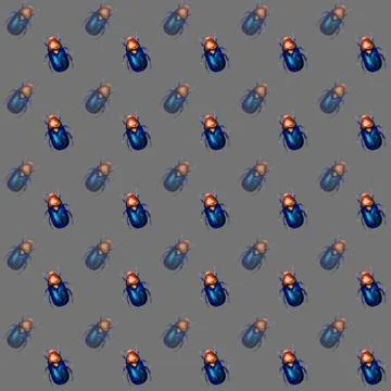 Gray beatle Stock Illustration