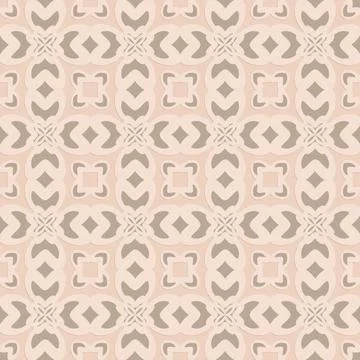 Gray beige carved arabic style seamless pattern, oriental motif art backgroun Illustrazione stock