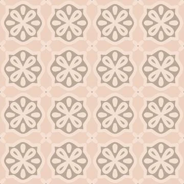 Gray beige carved arabic style seamless pattern, oriental motif art backgroun Illustrazione stock
