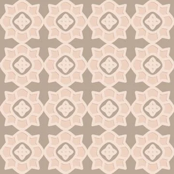 Gray beige carved arabic style seamless pattern art background, elegant patte Illustrazione stock