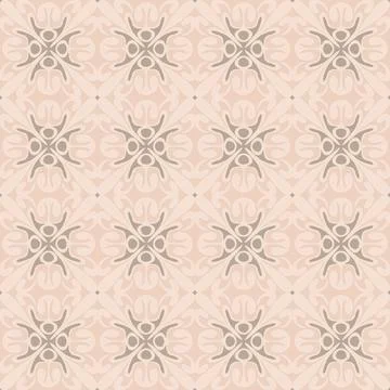 Gray beige carved arabic style seamless pattern, oriental motif art backgroun Illustrazione stock