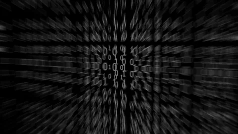 Gray Binary Codes, moving in a loop and blurred (3d rendering) Stock Footage 84643394