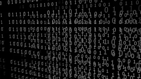 Gray Binary Codes, moving in a loop (3d rendering) Stock Footage 84643791