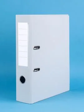 Gray Binder File Folder, close up. brand identity design set mockup: folder,  Stock Photos