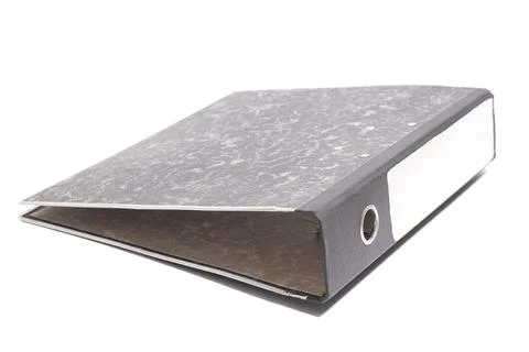 Gray Binder File Folder isolated on white background. Stock Photos