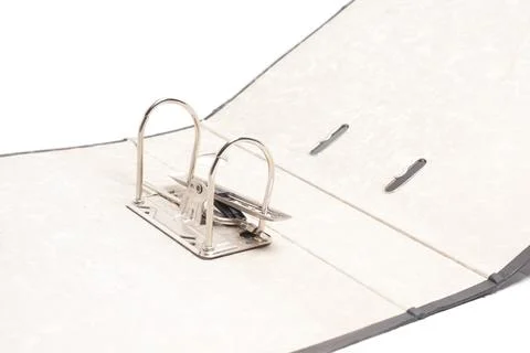 Gray Binder File Folder isolated on white background. Stock Photos