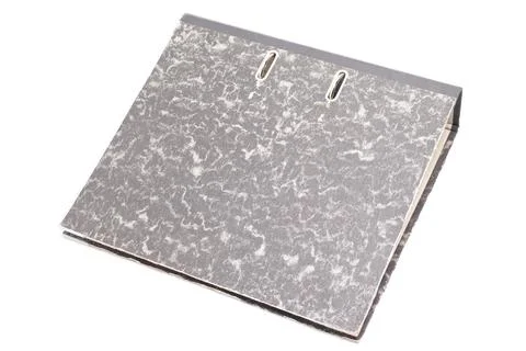 Gray Binder File Folder isolated on white background. Stock Photos