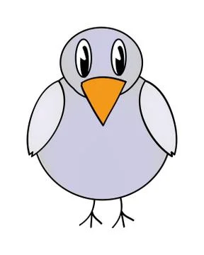 Gray bird Stock Illustration