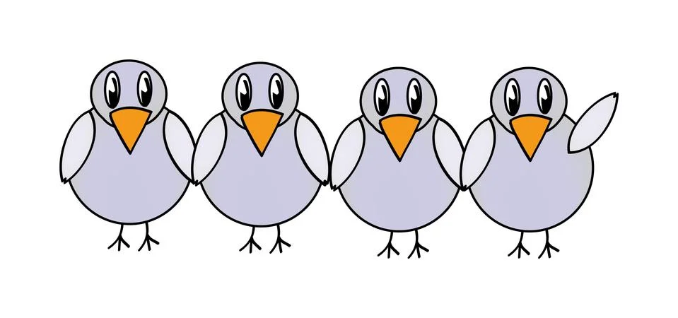 Gray bird Stock Illustration
