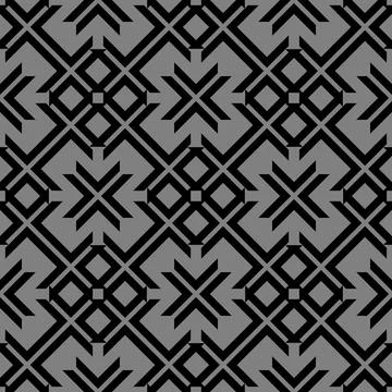 Gray black asian geometric pattern            Stock Illustration