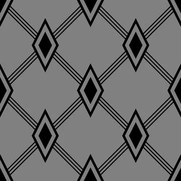 Gray black asian geometric pattern Stock Illustration