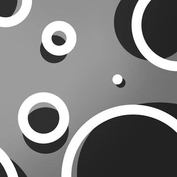Gray Black Circular Geometric Abstract Background Stock Illustration