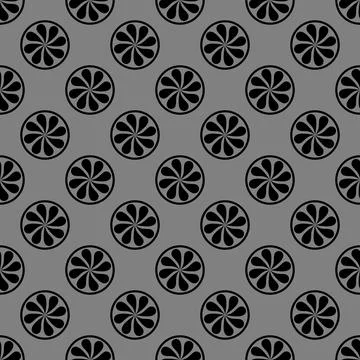 Gray black mandalas pattern  Stock Illustration