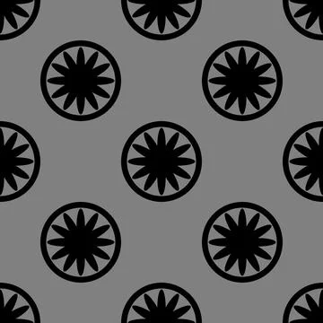 Gray black mandalas pattern  Stock Illustration