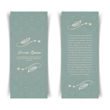 Gray-blue calligraphic elements Stock Illustration