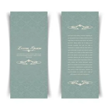 Gray-blue calligraphic elements Stock Illustration