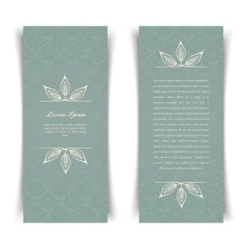 Gray-blue calligraphic elements Stock Illustration