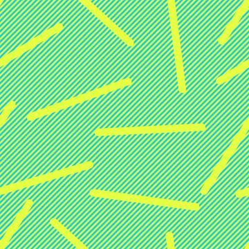 Gray blue diagonal lines seamless pattern with yellow strokes. Geometic vecto Stock Illustration