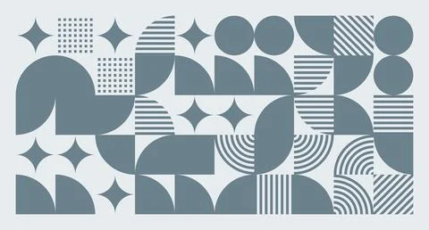 Gray Blue Geometric Abstract Pattern イラスト素材