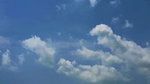 Gray blue sky white and gray cloud rolling in the winter time lapse Video stock 143127208