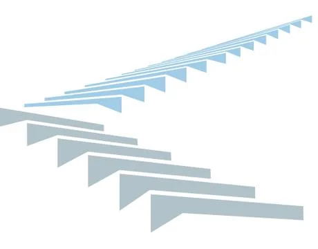 Gray-blue stair in sky Ilustración de archivo
