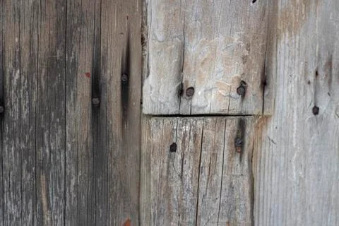 Gray boards without paint Stock Photos