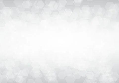 Gray bokeh hexagon, Abstract vector background Illustrazione stock