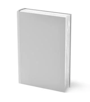 Gray book isolated on white . Clean cover Illustrazione stock