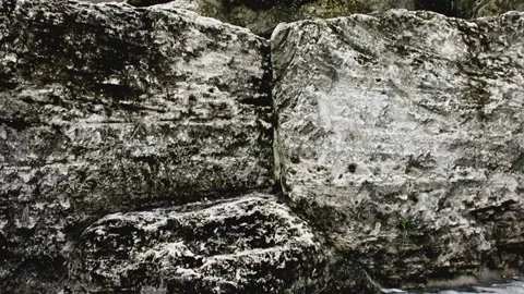 Gray Boulder by the Staircase Stock Footage 237856700