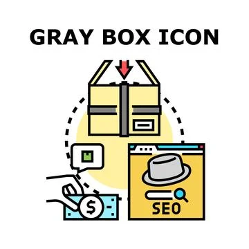 Gray box search engine optimization black hat Stock Illustration