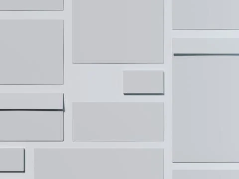 Gray branding mockup. 3d rendering Stock Illustration