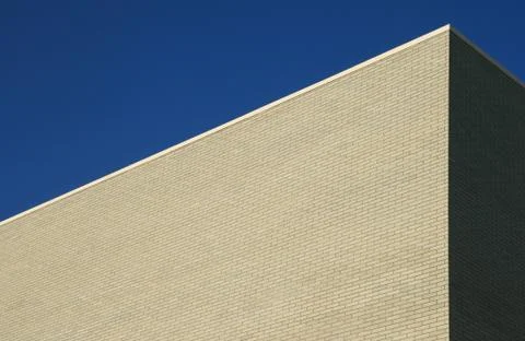 Gray brick building Stock Photos