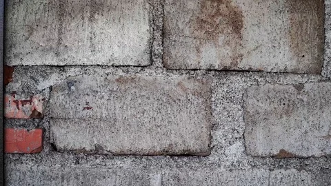 Gray brick cinder block wall background grey seamless texture. Stock Footage 128599221
