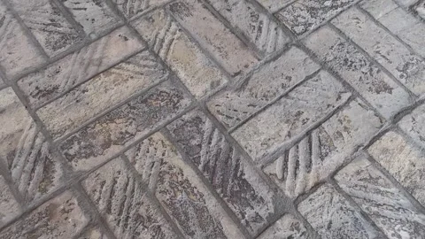 Gray Brick Stone on The Ground for Street Road Stock Footage 249689294