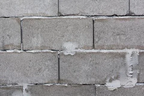 Gray brick wall for background or texture. poor quality brickwork. Foto stock