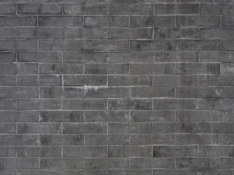 A gray brick wall with mud stains and dark smudges. Not seamless texture. Full 写真素材