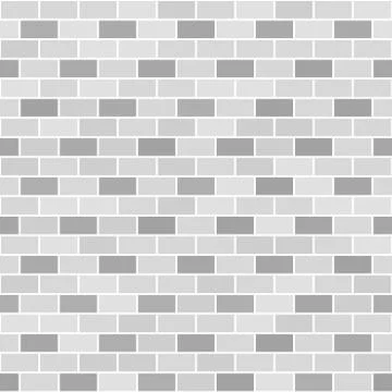 Gray brick wall pattern. Seamless vector brick background Stock Illustration