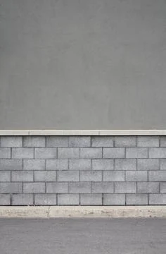 Gray Brick Wall Stock Photos