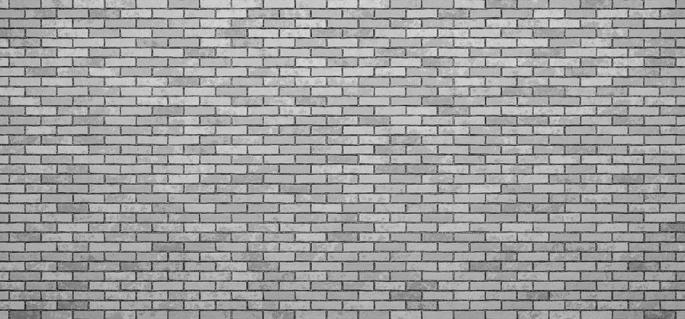 A gray brick wall for your interior or design. Gray brick wall as a backgro.. Stock Illustration