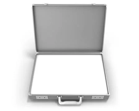 Gray briefcase with blank field Gray briefcase with blank field Copyright:... Stock Photos