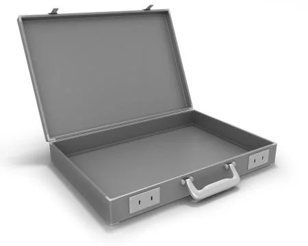 Gray briefcase opened Stock-Illustration