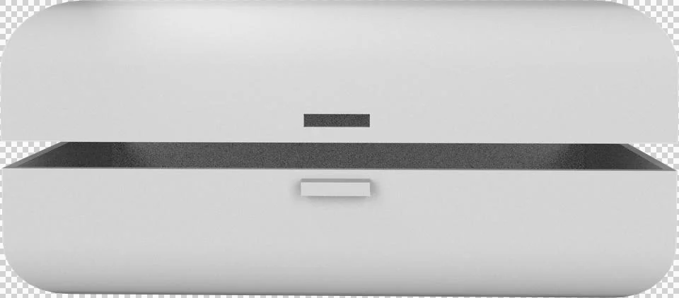 Gray briefcase over white background Stock Illustration