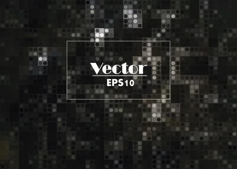 Gray brown abstract digital pixel vector image Stock Illustration